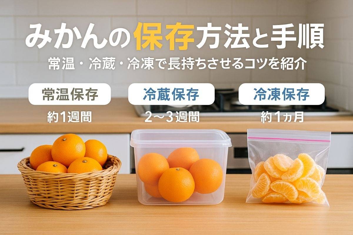 みかんの保存方法を徹底解説！長持ちさせる日持ちのコツと常温・冷蔵・冷凍の正しい手順