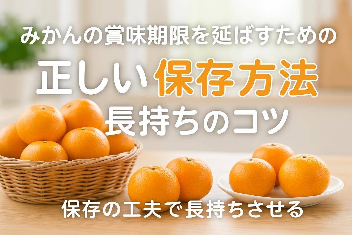 みかんの賞味期限を延ばすための正しい保存方法と長持ちのコツ